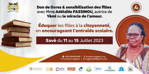 Journée Mondiale de la population 2023 à Savè : La Fondation AGBESSI marque l’évènement par un don de livres aux filles