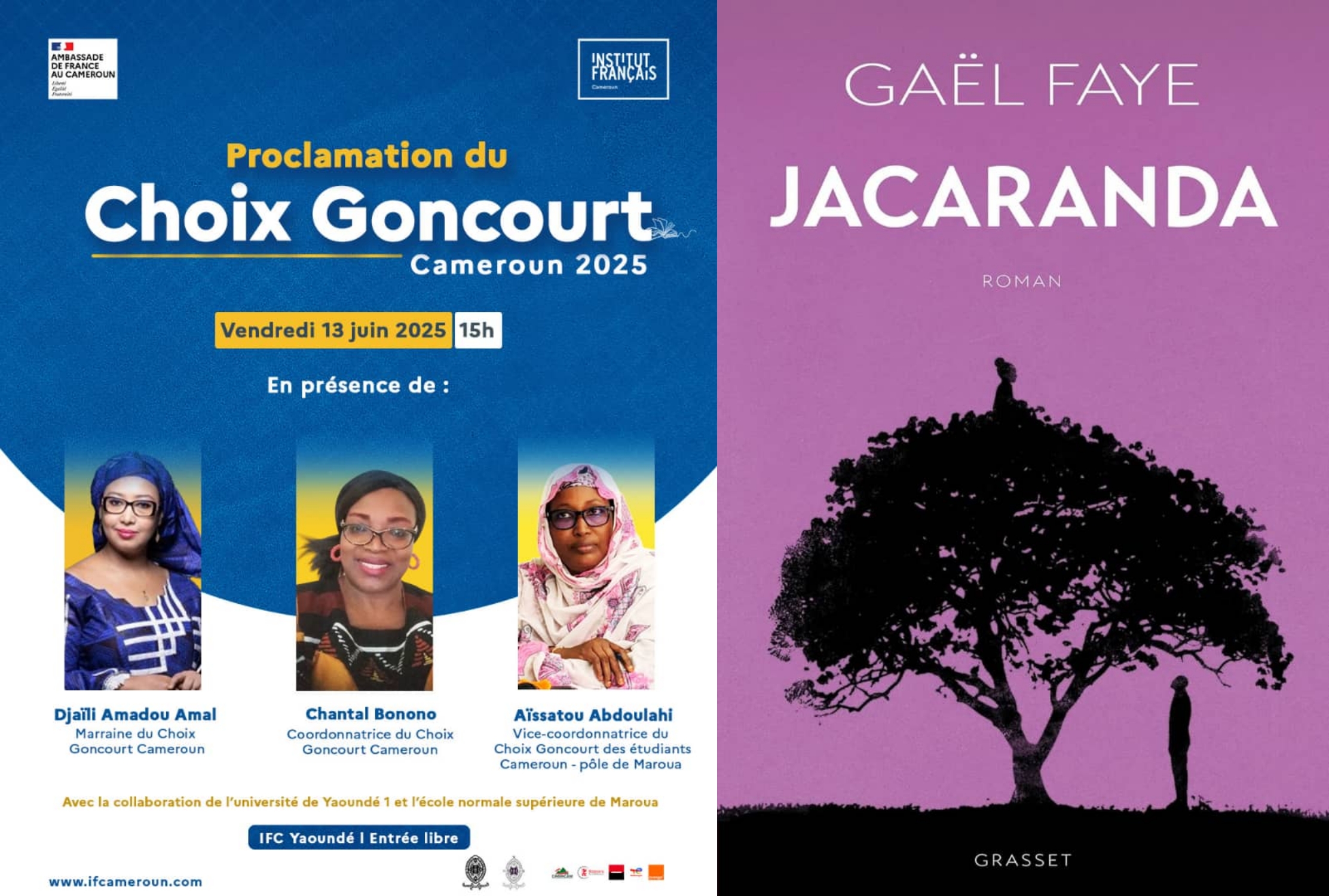 Choix Goncourt Cameroun 2025 : Le livre « JACARANDA » de Gaël Faye couronné