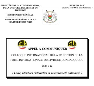 Colloque des 25 ans de la FILO : un appel à communication ouvert jusqu’au 5 septembre sur le « Livre, identités culturelles et souveraineté nationale »