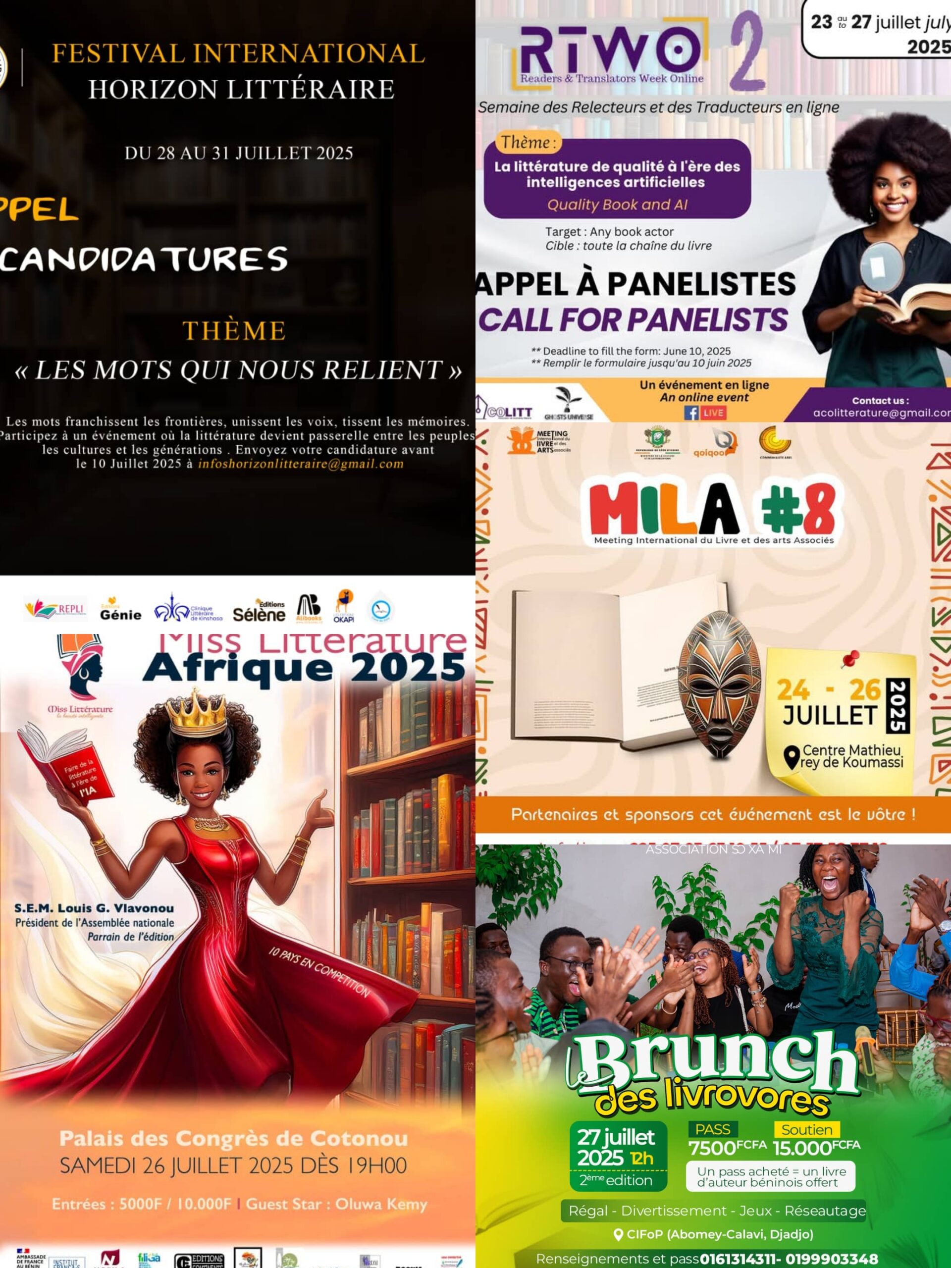 Agenda Livresque Afrique Francophone – Juillet 2025