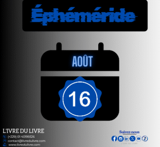 Éphéméride livresque – 16 août (jour 228)