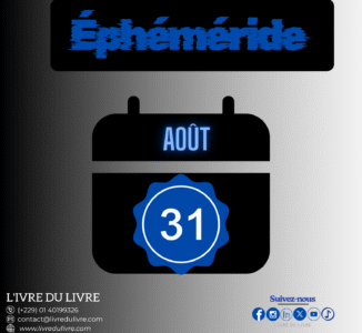 Éphéméride livresque – 31 août (jour 243)