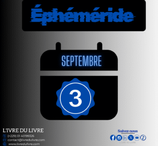 Éphéméride livresque – 3 septembre (jour 245)
