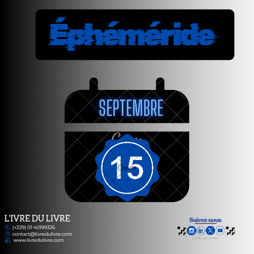 Éphéméride livresque – 15 septembre (jour 258)