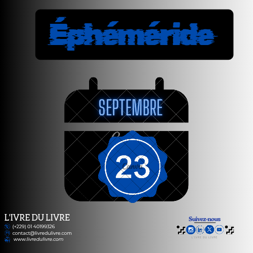 Éphéméride livresque – 23 septembre (jour 266)