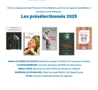 Grand Prix Littéraire du Bénin 2025 : les premiers présélectionnés révélés pour la 7ème édition