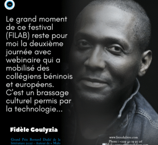 FILAB 2025 : le témoignage de Fidèle Goulyzia, Grand Prix Bernard Dadié de la littérature