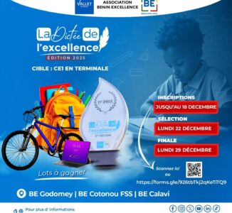 Bénin Excellence lance la 6ème édition de “La Dictée de l’Excellence” : inscriptions ouvertes jusqu’au 18 décembre 2025
